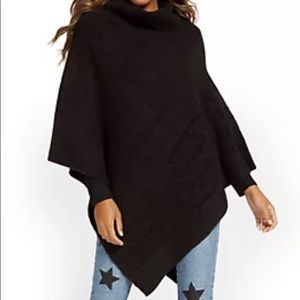 New York & Company cable-knit turtleneck poncho
